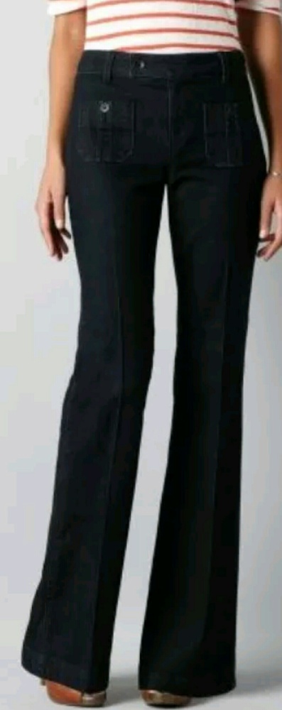 NWT Ann Taylor LOFT Curvy Flare Dark Wash Jeans